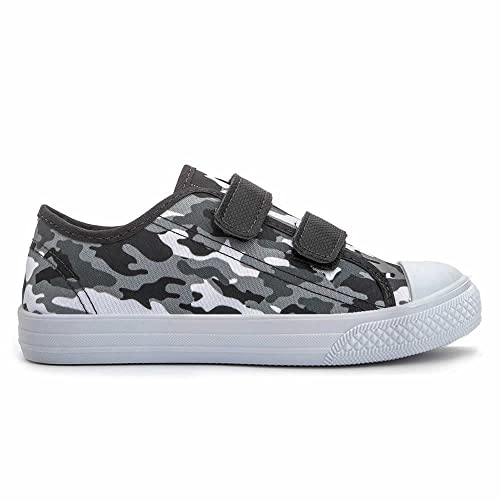 Tenis Infantil Unissex Escolar em Lona Preto com Velcro Resistente Leve Macio (27/28)