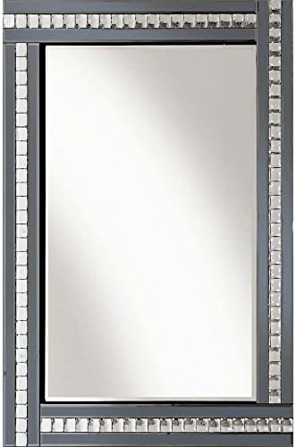 ALL GLASS SMOKE TRIPLE BAR CRYSTAL MIRROR (60x80)