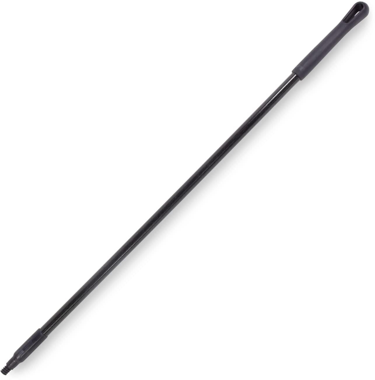 SPARTA 48" Fiberglass Replacement Handle with 3/4" Acme Thread Tip, Polyester Veil Reinforced, Hanging Cap, Commercial Cleaning, Black