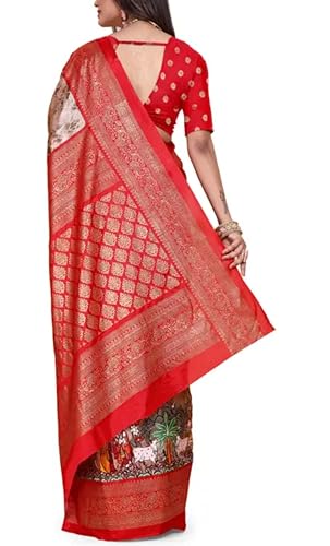Generic peach kalamkari silk saree – image 2