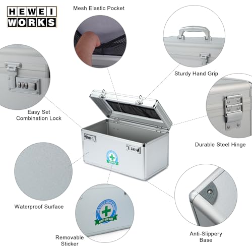 HEWEI WORKS Medicine Lock Box with Code, Secure Multipurpose Locking Box by HEWEI WORKS - Image 3