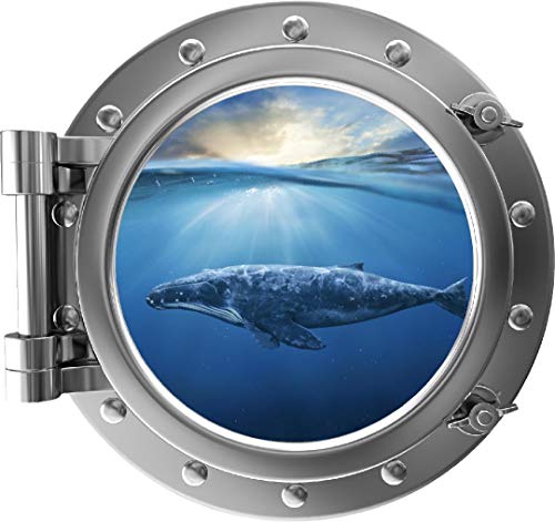 Vinilo Decorativo Redondo Oceanico 30x30 cm Plata
