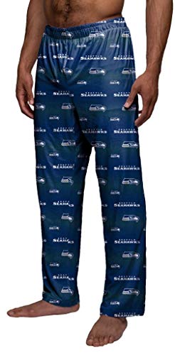 FOCO Seattle Seahawks Men's Scatter Pattern Pajama Lounge Multi Color Pants2