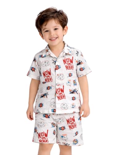 Image of 3BROS Baby Boys & Baby Girls Pure Cotton Clothing Set Casual Half Sleeves Shirt with Shorts Set For Boys & Girls