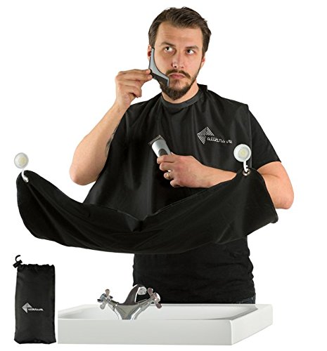 Beard Shaving Catcher - Shaping Tool Included - Father Day Gift - Beard Bag - Top Quality Grooming Cape Apron