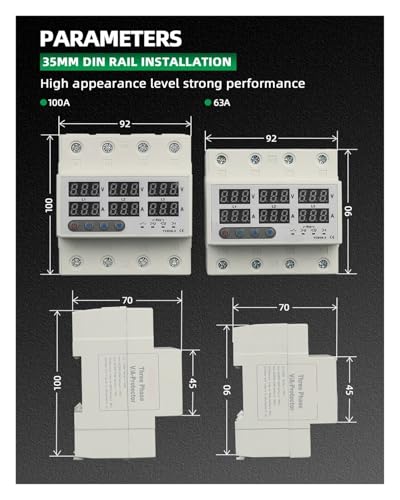 Voltmètre triphasé 3X220V pour éviter les pannes 63A
