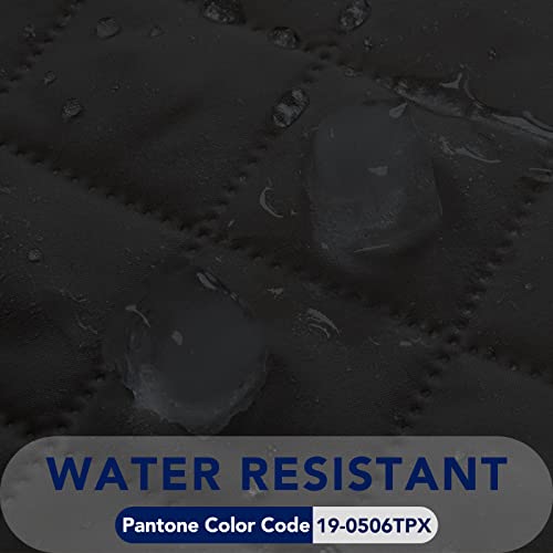 Image of PureFit Reversible Quilted Oversized Recliner Sofa Cover, Water Resistant Furniture Protector, Washable Couch Cover with Elastic Straps for Kids, Pets (Large, Black /Black)