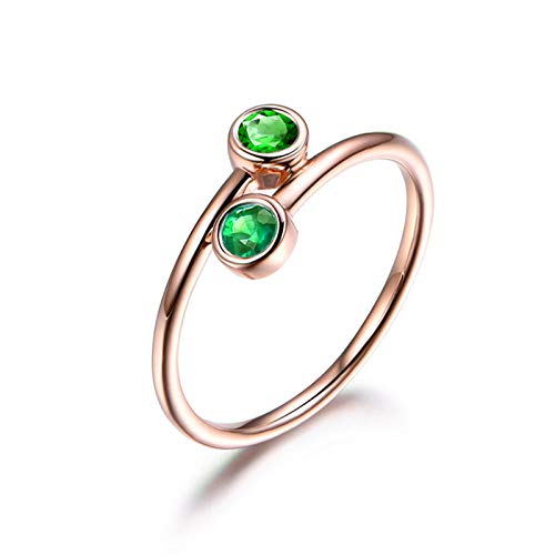 Bague argent zirconium vert KnSam : l'éclat d'un bourgeon ciselé pour elle
