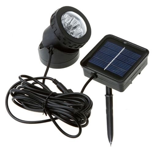 Luces para estanque sumergibles de 6 LED con carga solar y panel de alta resistencia impermeable