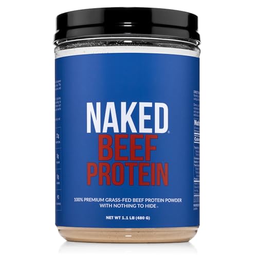 Naked Beef Protein Isolate - Grass Fed European Beef Bones, 21g Protein, 0g Carbs, Collagen, Amino Acids, Dairy Free, No Artificial Ingredients, Paleo Keto Carnivore Friendly, Unflavored - 20 Servings