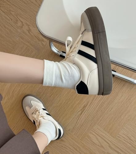 Cute Retro Chunky Sole Walking Sneakers for Women – Comfortable Aesthetic Shoes for Daily Wear & Training US 5.5-84