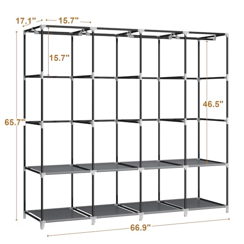 Mogelafoo 67 Inch Large Capacity Portable Closet Wardrobe thumb #6