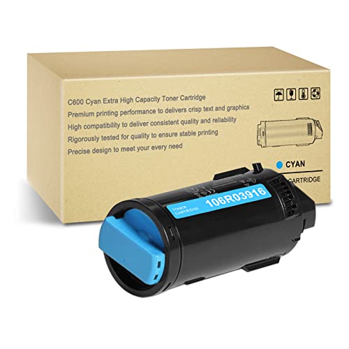 VersaLink C600 Cyan Extra High Capacity Toner Cartridge, Remanufactured for Xerox 106R03916 Standard Capacity Toner Cartridge (16,800 Pages)