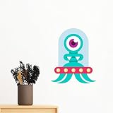 DIYthinker Univers Alien Monstre cyclope Amovible Wall Sticker Art Mural Stickers DIY Papier Peint Chambre Decal 30cm