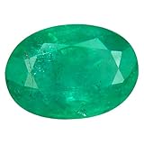 Forma: ovalada, color: verde. Óvalo de 3,19 quilates (11 x 8 mm) 100% natural (sin calefacción) esmeralda colombiana auténtica suelta