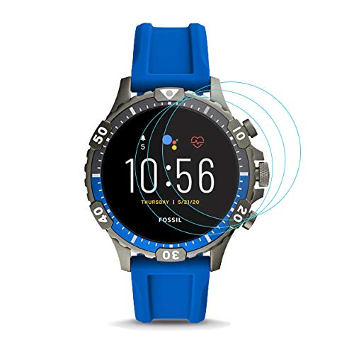 Lonlonking 3-Pack for Fossil GEN 5 SMARTWATCH Garrett HR Screen Protector Tempered Glass for Fossil GEN 5 Garrett HR Smartwatch [2.5D 9H Hardness][Anti-Scratch]
