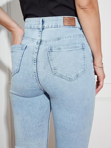 Image of Miss Chase Women's Skinny High Rise Cropped Stretchable Denim Jeans