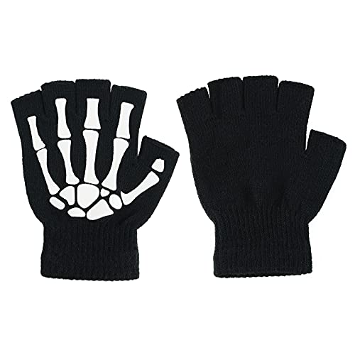 Image of Winter Ski Gloves-3M Thinsulate Warm Adult Touchscreen Snow Gloves for Men & Women with Zipper Pocket Waterproof Snowboard Mitten, Black Fingerless One Pair, One Size