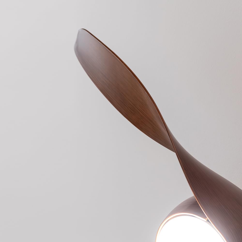 Cecotec Ventilatore da Soffitto con Luce EnergySilence Aero 5290 BlackWood. Motore DC 40W, 3 pale 132cm, Lampada a LED 18W, 3 tonalità, Telecomando, Timer, 6 velocità, Estate/Inverno, Design elegante