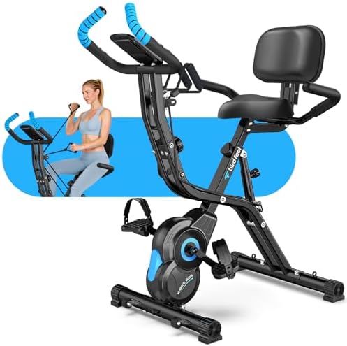 Foldable Exercise Bike, Multifunctional Indoor Stationary Bikes f...