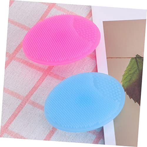 Hemoton 2 Unidades Purificador De Poros Esfregões De Silicone Escovas De Limpeza Facial Escova De Li