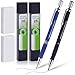 Bememo 2 Pieces Mechanical Pencils 2.0 mm 2B with 2 Case Lead Refills and 2 Pieces Erasers for Draft Drawing, Carpenter, Crafting, Art Sketching (Blue and Black)