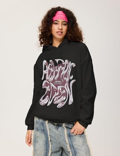 Aelfric Eden Womens Hoodies Oversized Graphic Hoodies Unisex Y2k Heavyweight Hoodie Pullover Trendy