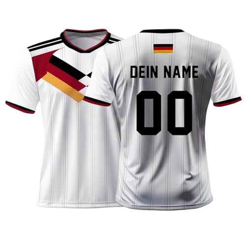 WM 2026 Fußball Trikot für Herren/Kinder, Deutschland Trikot Kinder, Personalisiert mit Eigenem Namen/Nummer, Deutschland WM Fan T-Shirt, Benutzerdefiniert Geschenke