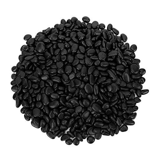 image for Mr. Fireglass Black Polished Pebbles, 3/8