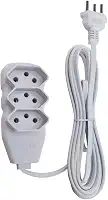 Force Line - Extensão Slim 3 Tomadas Tripolar Bivolt 3 Metros Branco