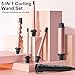 Curling Iron Wand 4 in 1 Beach Waves Hair Curler for Women Curling Wand Set for Long Hair Waver Tool with Attachments Ceramic Hairstyling Tools(Rose)