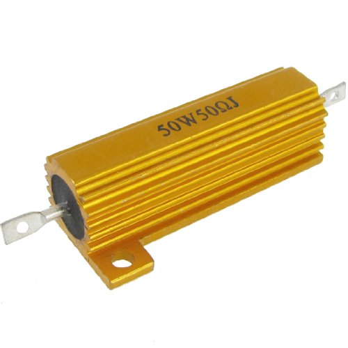 sourcing map 50W 50 Ohm Resistencia de la Carcasa de Aluminio para el transductor