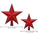 Aneco 2 Pack Glittered Christmas Tree Topper Star Treetop for Christmas Tree Decoration or Home Decor, Hard Plastic, 2 Size