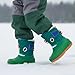 MORENDL Toddler Boy Boots Baby Waterproof Insulated Snow Boots Cold Weather Warm Lightweight Non-Slip Faux Fur Boys Winter Boots Green Dinoaur Size 10（US Toddler）