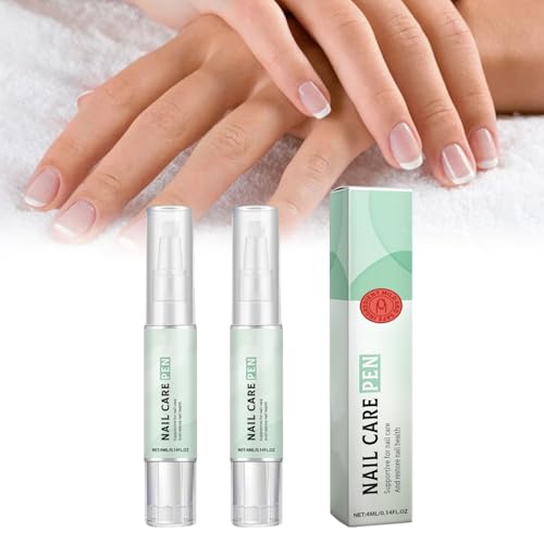 Nail Care Pen,2pcs Bolígrafo Cuidado Uñas 4ML,Lápiz para el Cuidado de Uñas,Bolígrafo para el Cuidado de las Uñas,Enriquecido con Aceite de Árbol de Té,Flores de Manzanilla y Aloe Vera