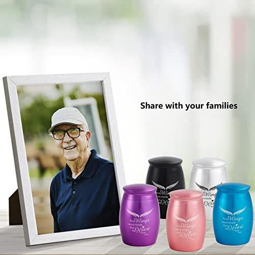 Image of Set of 5 Small Keepsake Urn for Human Ashes with Velvet Bag | 2.7Inch Mini Cremation Urn for Human Ashes 5 Pack,Small Memorial Token Urn - A Perfect Tribute & Gift for Families