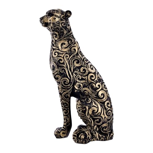 Grishma Crafts Sitting Panther Showpiece Statue – Elegant Home Decor for Living Room, Office, Shelves, Tabletop, Modern Animal Figurine, Decorative Accent for Home & Office Interiors
