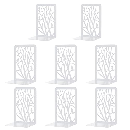 MSDADA 4 Pares de Sujetalibros de Metal para Niños, Caja Organizadora de DVD...