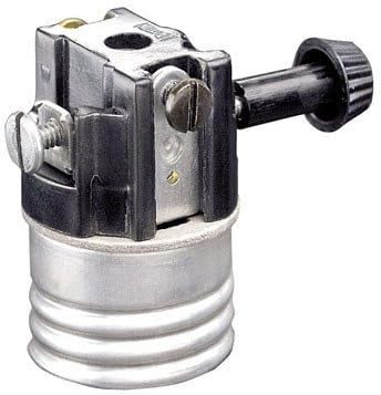 Leviton Aluminum Medium Base Turn Knob Socket 1 pk