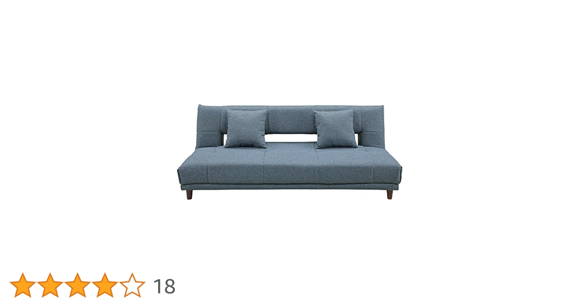 ダークブルー ソファベッド 付属クッション付き ダークブルー ソファベッド 付属クッション付き ビーズ