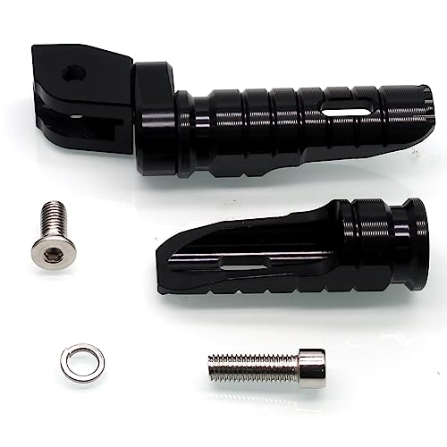 Image of MZS Motorcycle Foot Pegs, Front Double Roating Rider Footpegs Compatible with Monster 696 to 1200 Models /Scrambler 400 800 1100 / Multistrada 950 1200 1260 / Hypermotard 821 950 / Hyperstrada 821