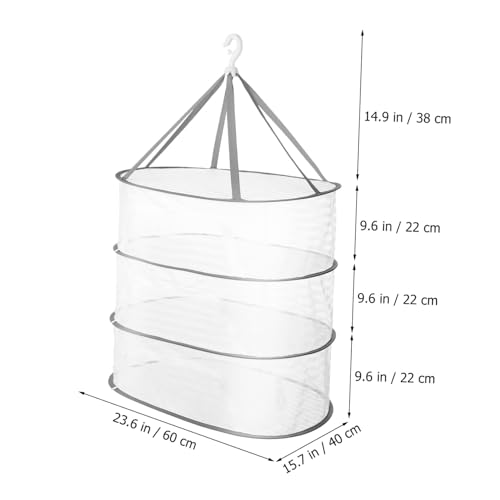 Cintre de séchage panier en maille suspendu pour vêtements - 6
