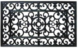 B&H Rubber Door Mat Heavy Duty Indoor & Outdoor Use Large Wrought Iron Door Mat