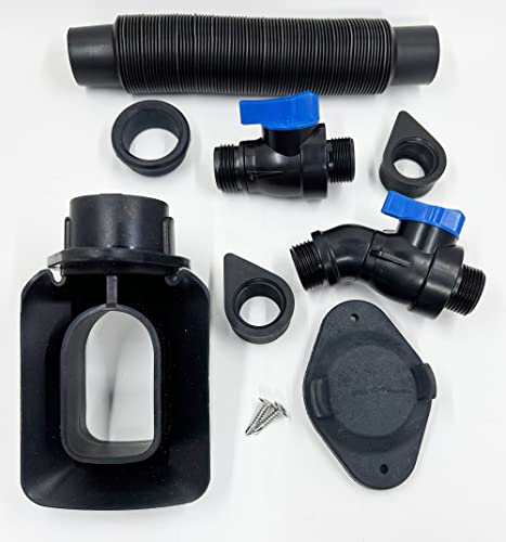 EarthMinded | EarthMark Rain Barrel Kits for DIY Rain Barrels Using Your Container (3x4 Without Drill Bit 2X Shut Off)