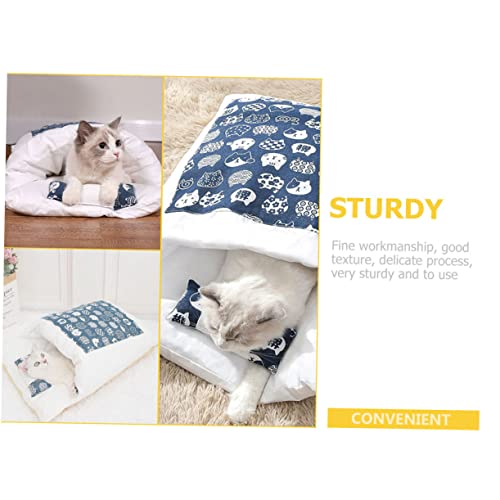 Lit pour chats COLLBATH d'hiver : nid de couchage pour animaux de compagnie - 4