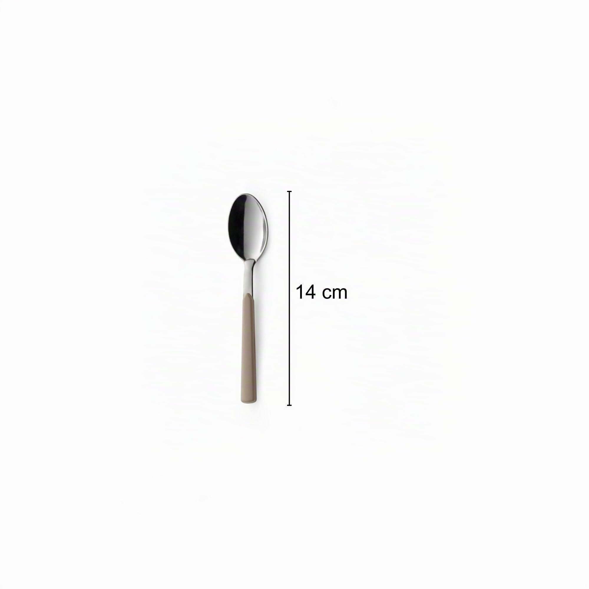 GLOUPIE Set 24 Posate Loft Sabbia Per 6 Persone in Acciaio Inox e Manico In ABS Made In Italy Lavabili In Lavastoviglie