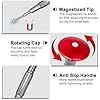 Tri-wing Screwdriver Y000 0.6mm for Cell Phone & Smartwatch, Magnetic S2 Steel Tip, Rotable Cap, Anti-slip Grip, Y-type Precision Screwdriver Repair Tool for Electronics
