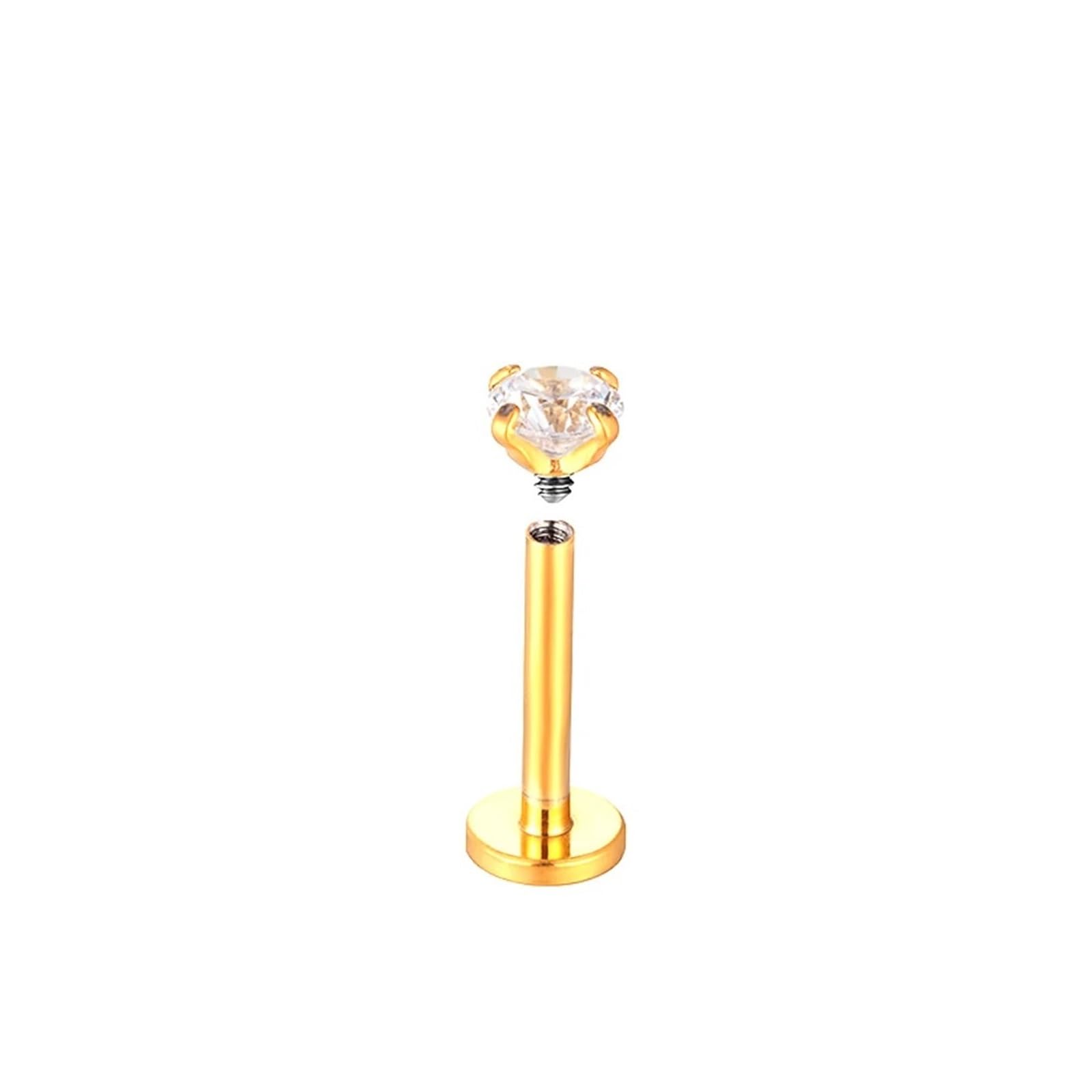 2/10 sztuk G23 ASTM F136 tytanu wewnętrznie gwint Piercing wargi nos Stud Labret zestaw kolczyków Tragus spiralna chrząstka biżuteria do ciała(1.2x8x4x4mm,10pcs Black)