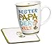 Produktbild Ritzenhoff & Breker Kaffeebecher Bester Papa der Welt mit Untersetzer im Geschenkkarton, Geschenk-Set, 2-teilig