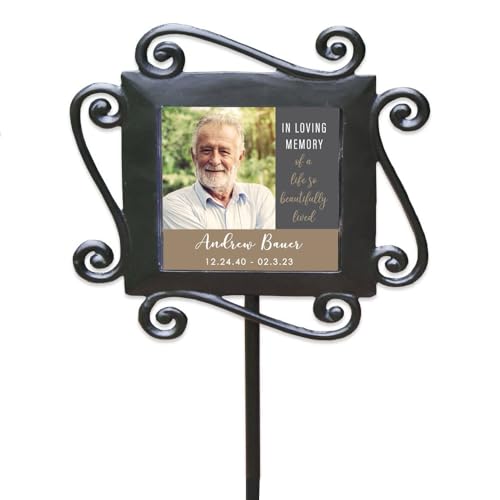 Beautiful Life Personalized Memorial Garden Stake with Photo